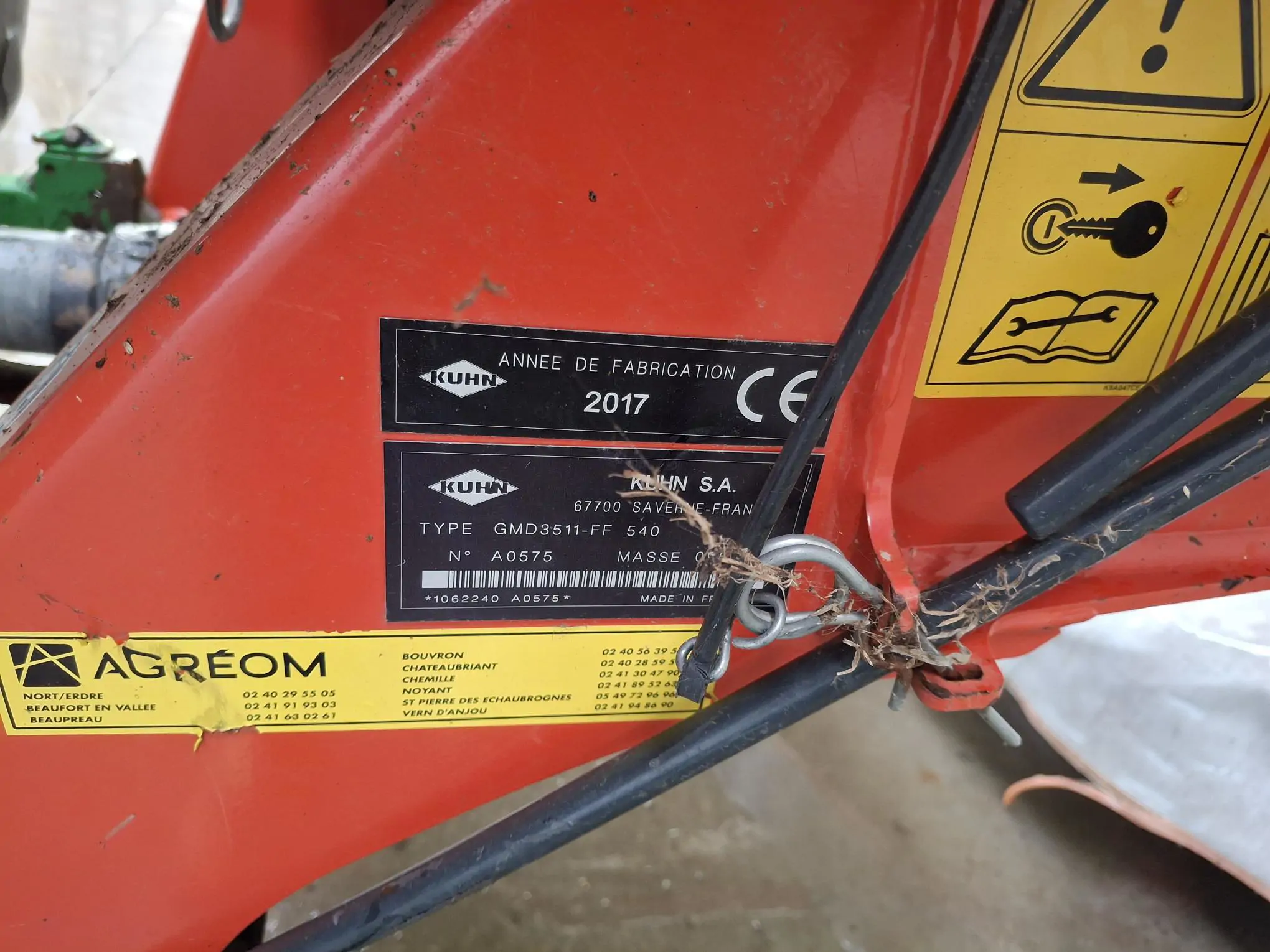Image KUHN FAUCHEUSE GMD 3511 FF 540TR
