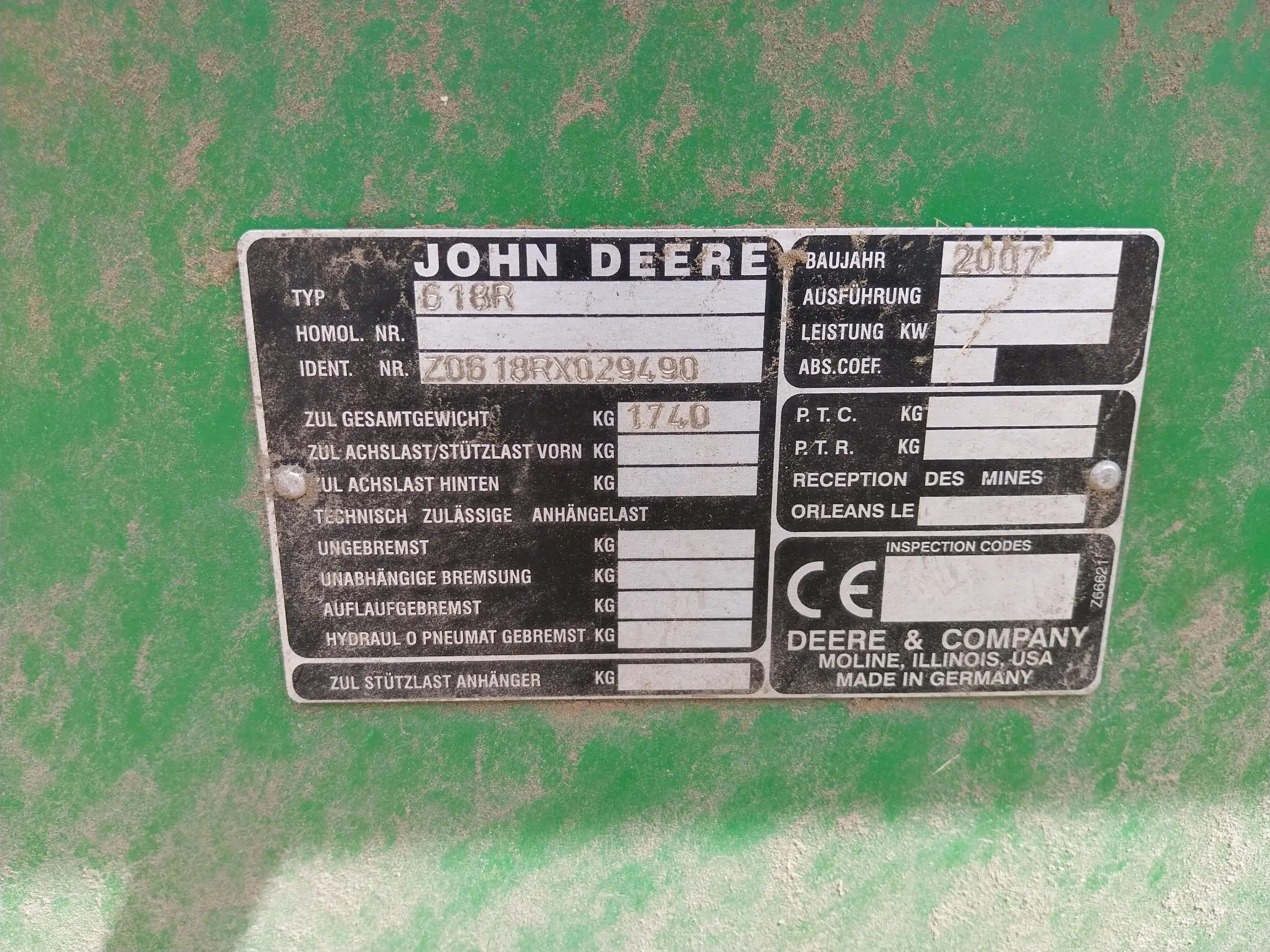 Image JOHN DEERE MOISSONNEUSE BATTEUSE WTS 9560