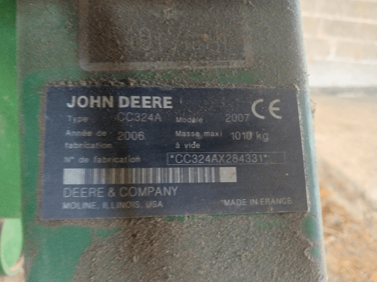 Image JOHN DEERE FAUCHEUSE CONDIT. JOHN DEERE 3