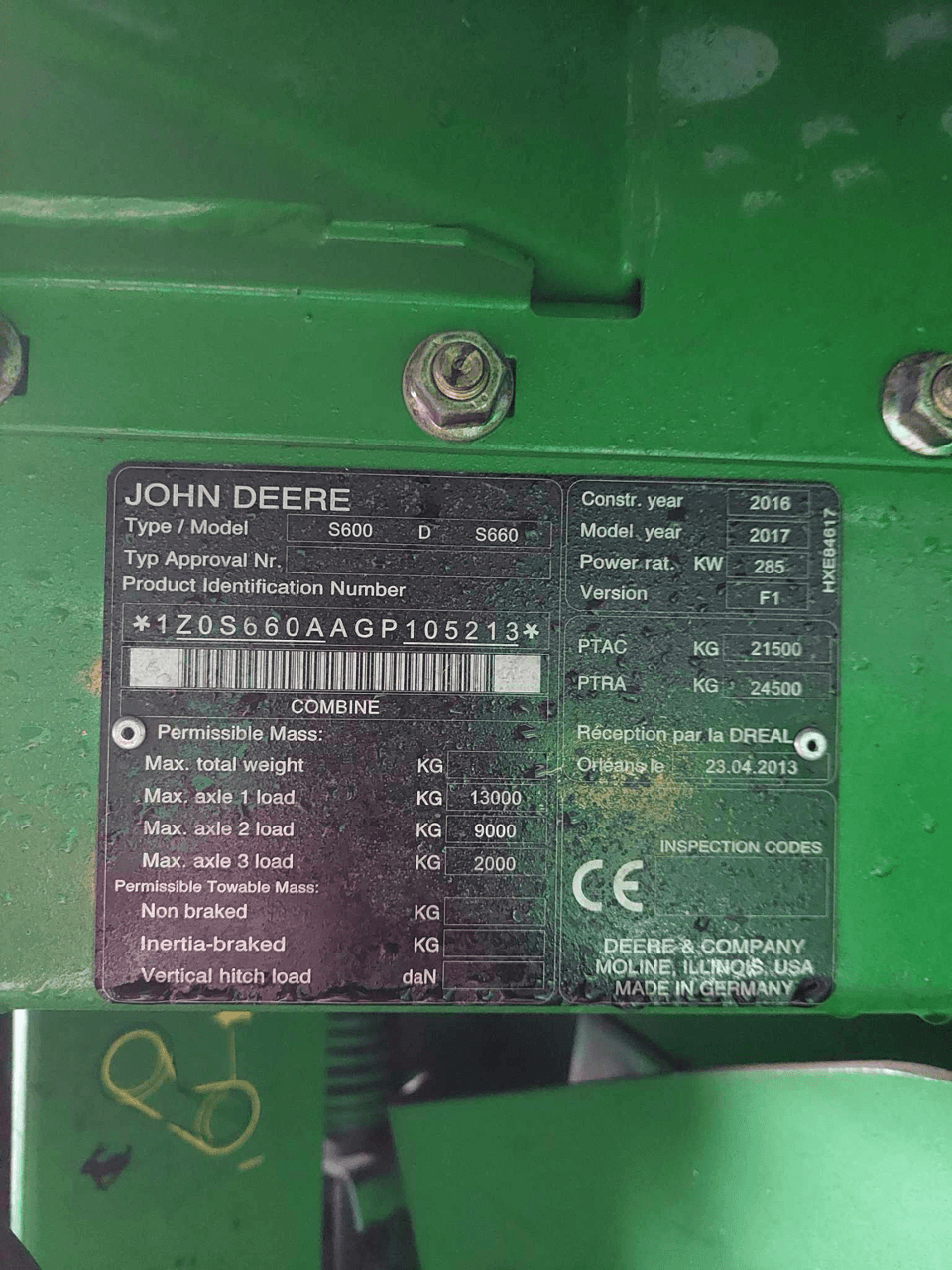 Image JOHN DEERE S660