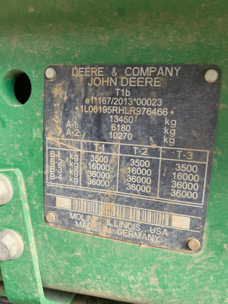 Image JOHN DEERE 6195R PG+ 5A 2500H PTF