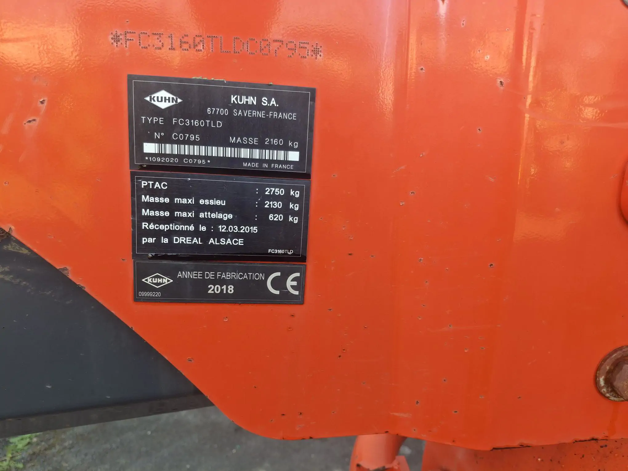 Image KUHN FAUCHEUSE KUHN FC 3160 TLD