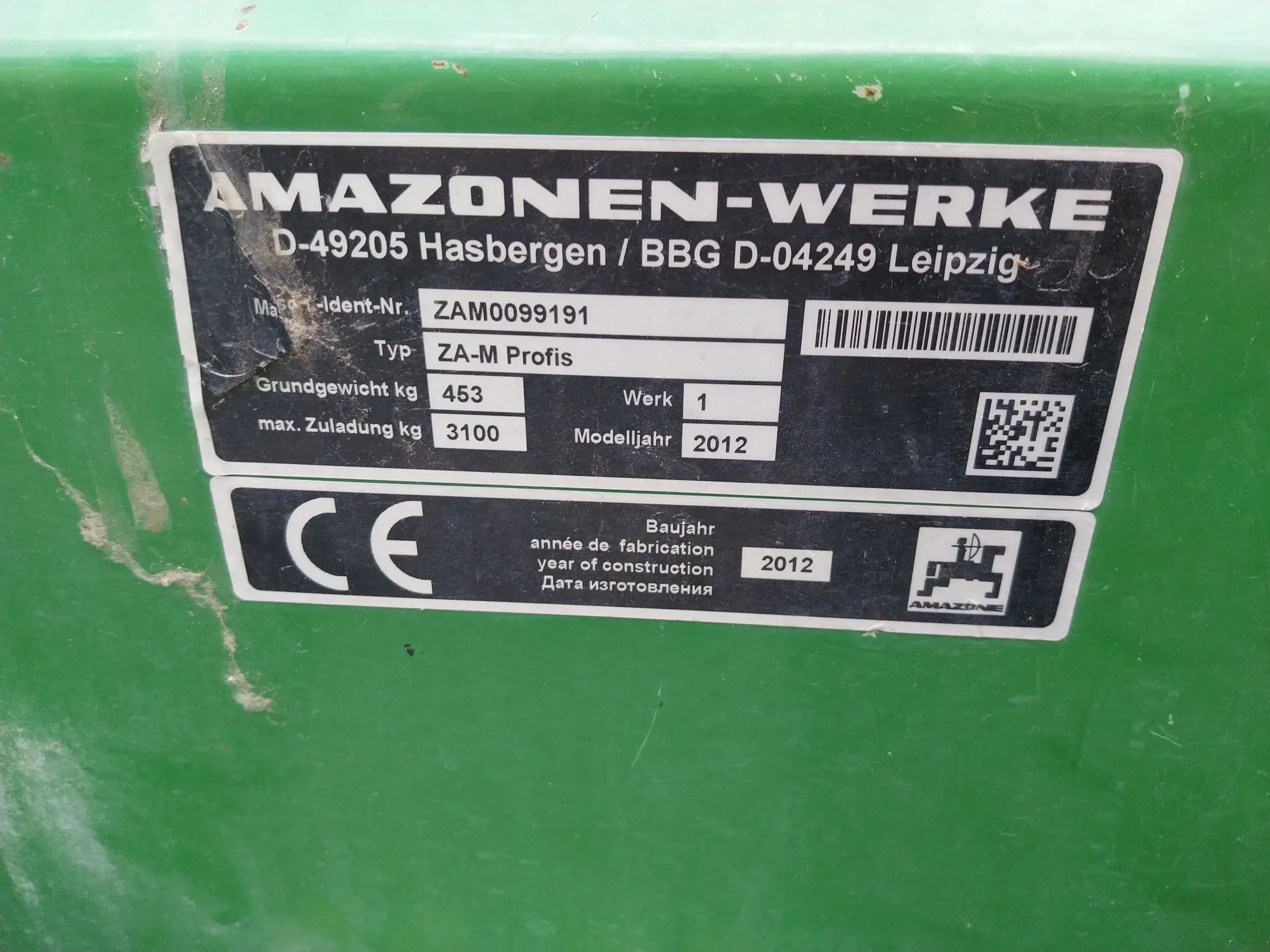 Image AMAZONE EPANDEUR ENGRAIS ZAMBIE PROFIS