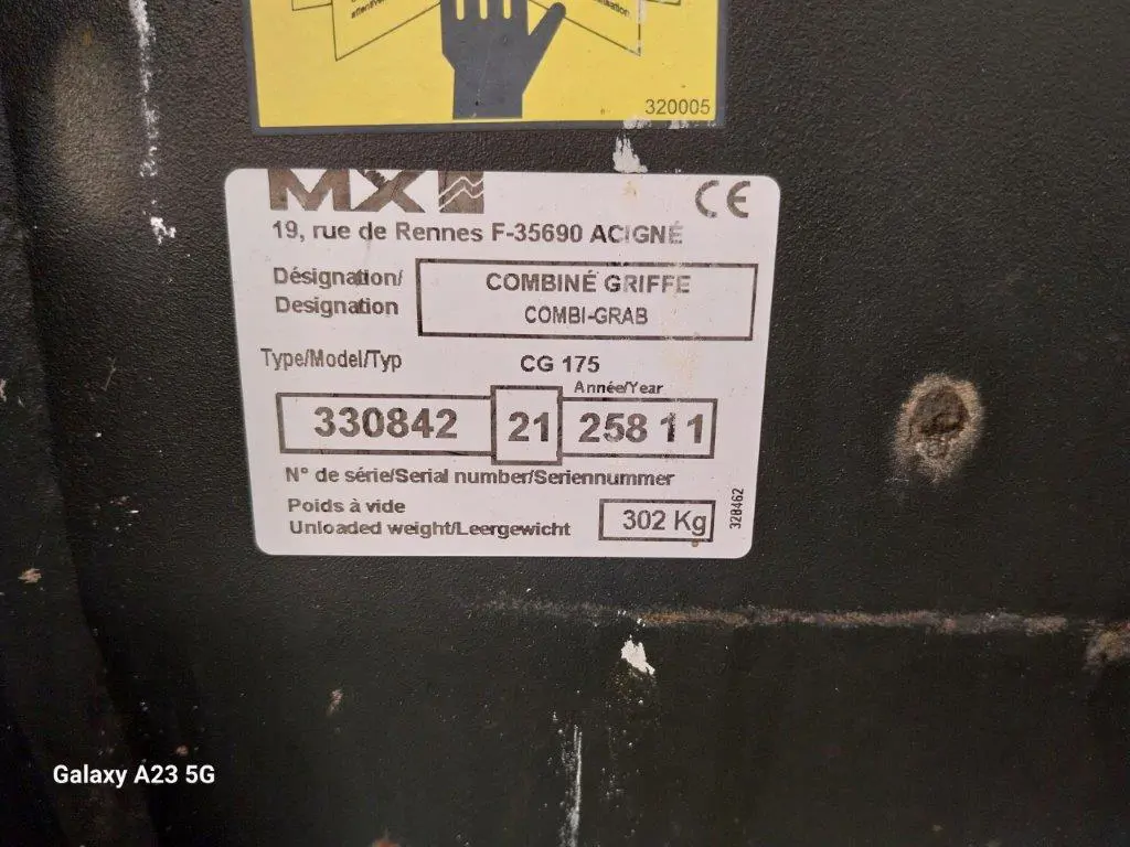 Image MAILLEUX FOURCHE CGU 175