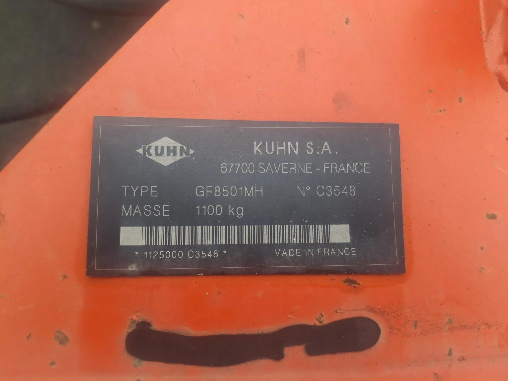 Image KUHN FANEUR KUHN GF 8501