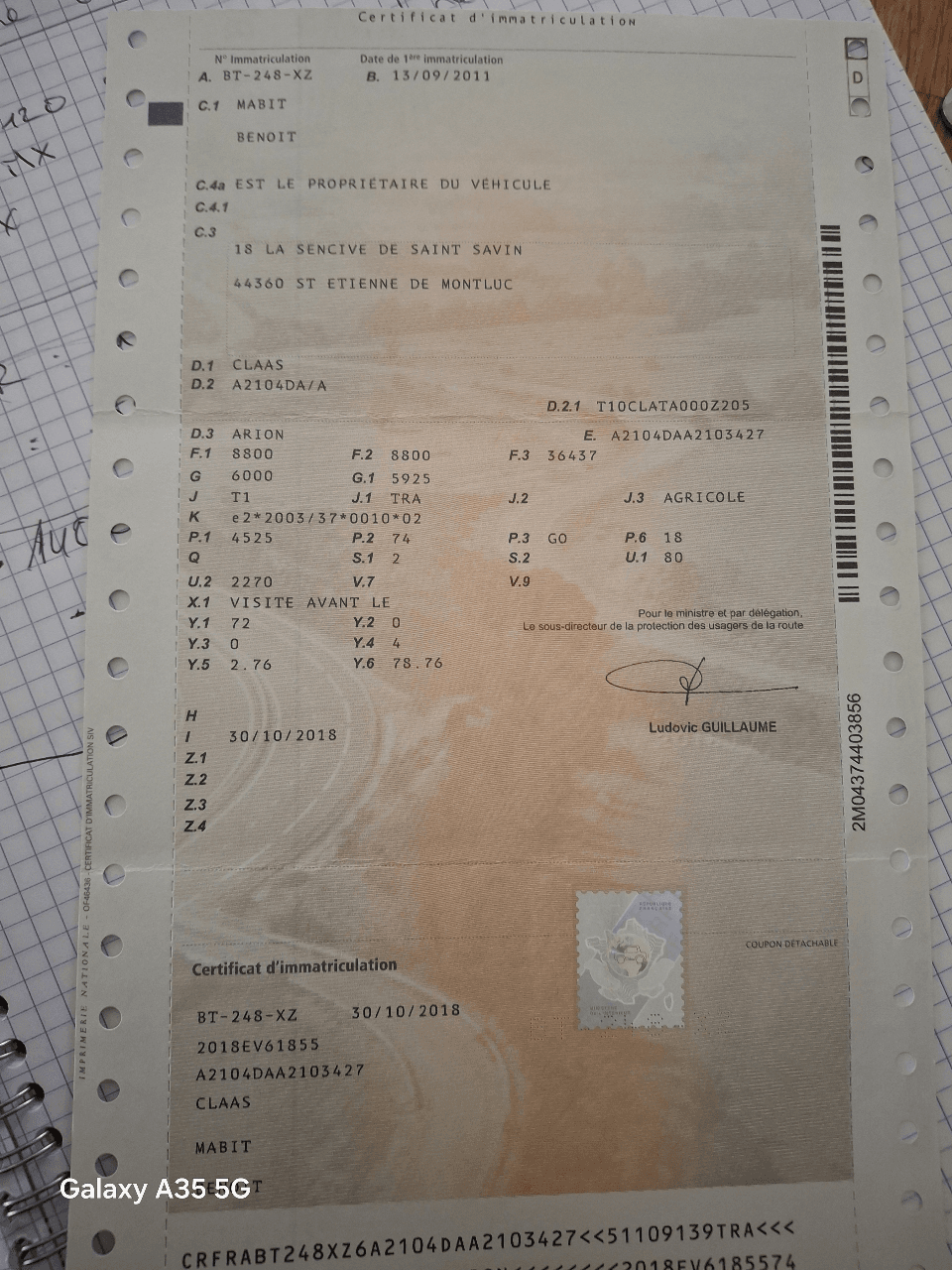 Image CLAAS TRACTEUR CLAAS ARION 410