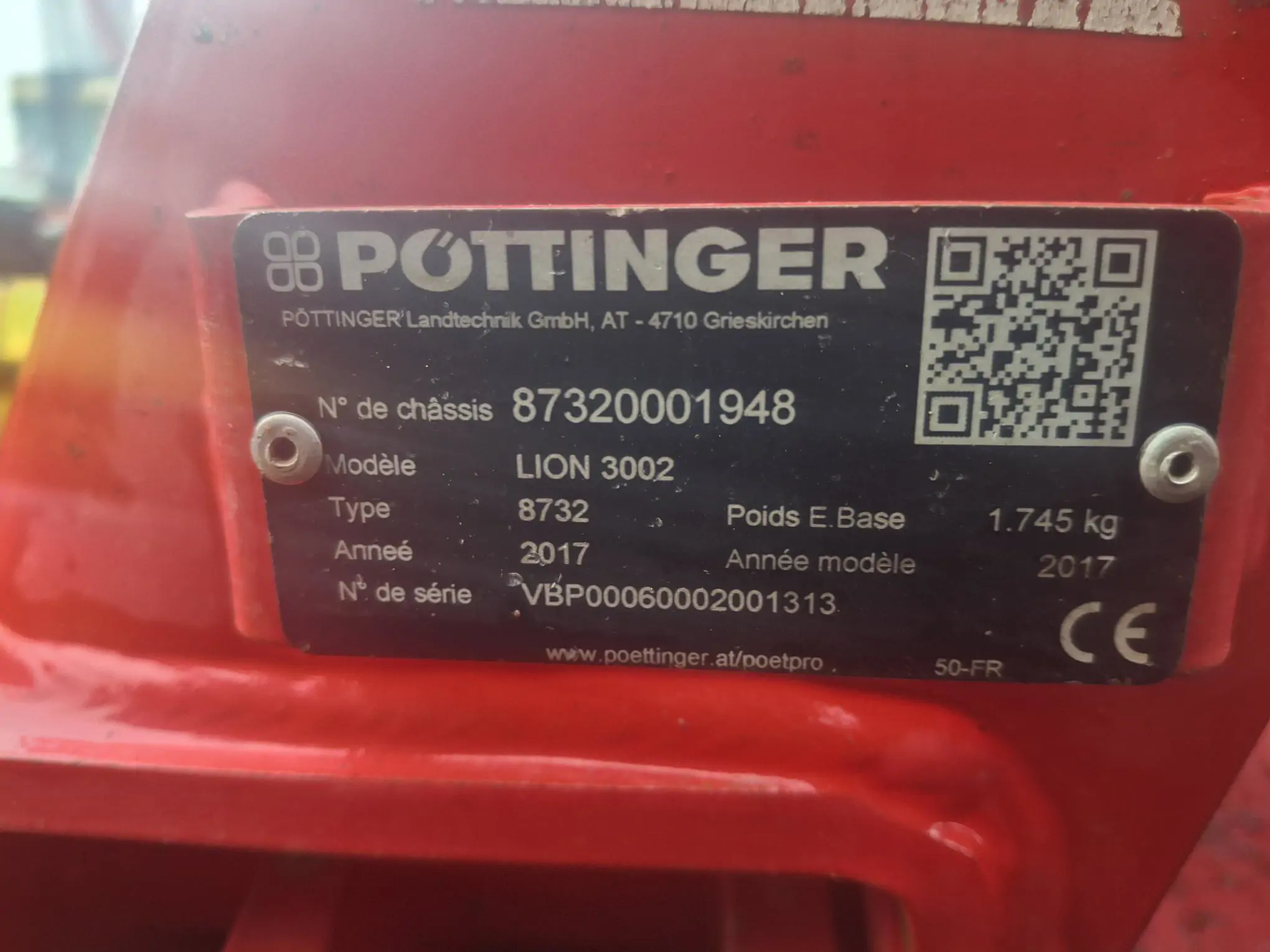 Image POTTINGER HERSE ROTATIVE LION 3002