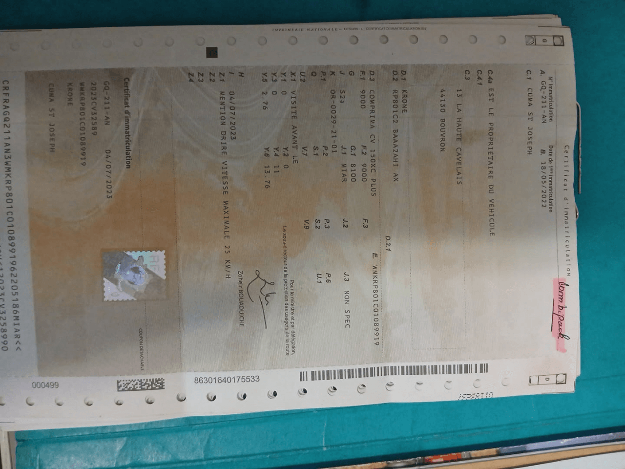 Image KRONE PRESSE ENRUBANNEUSE CV 150XC+