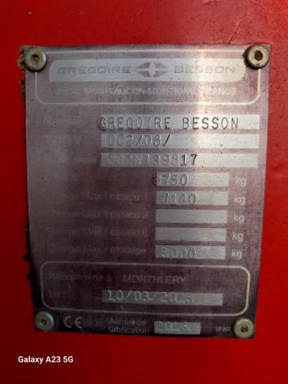 Image GREGOIRE BESSON COVER-CROP GRE BESSON ACERO 40