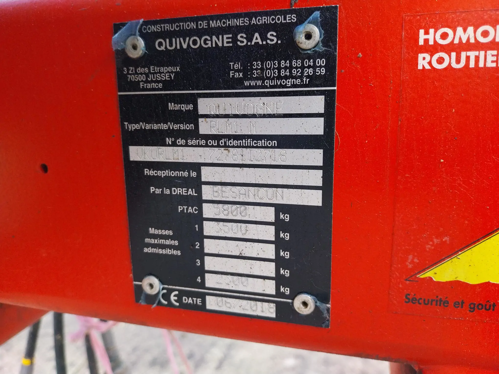 Image QUIVOGNE ROULEAU QUIVOGNE ROLLMOT 830
