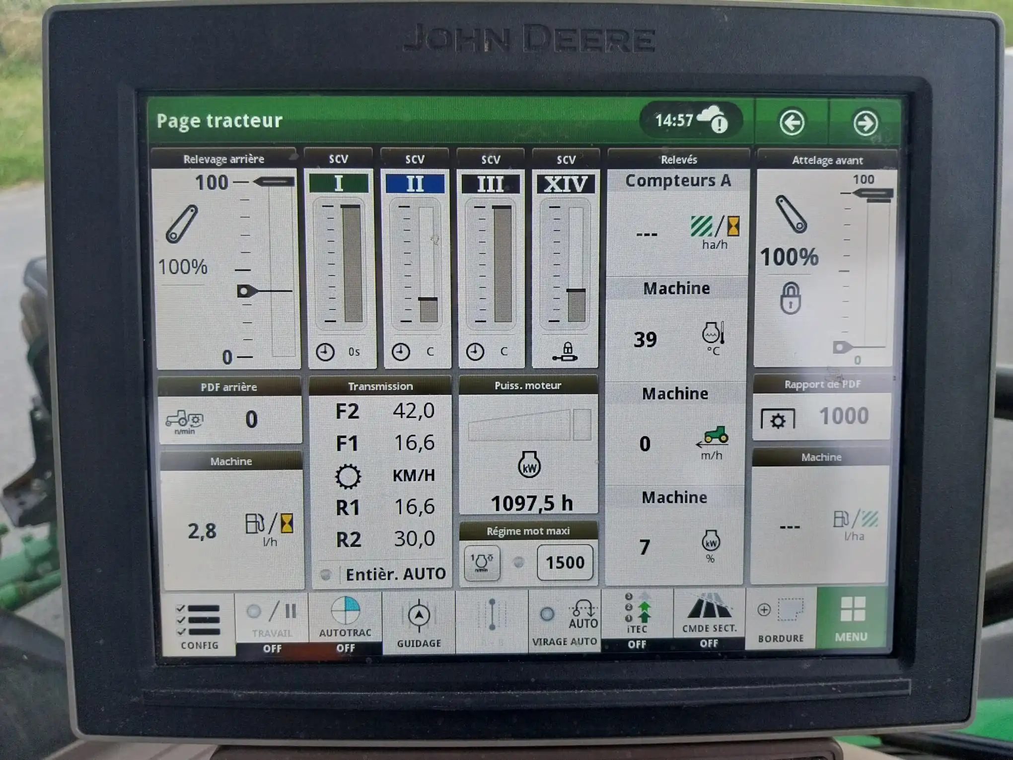 Image JOHN DEERE 6130R (2)PG+/CE 3ANS 1500H