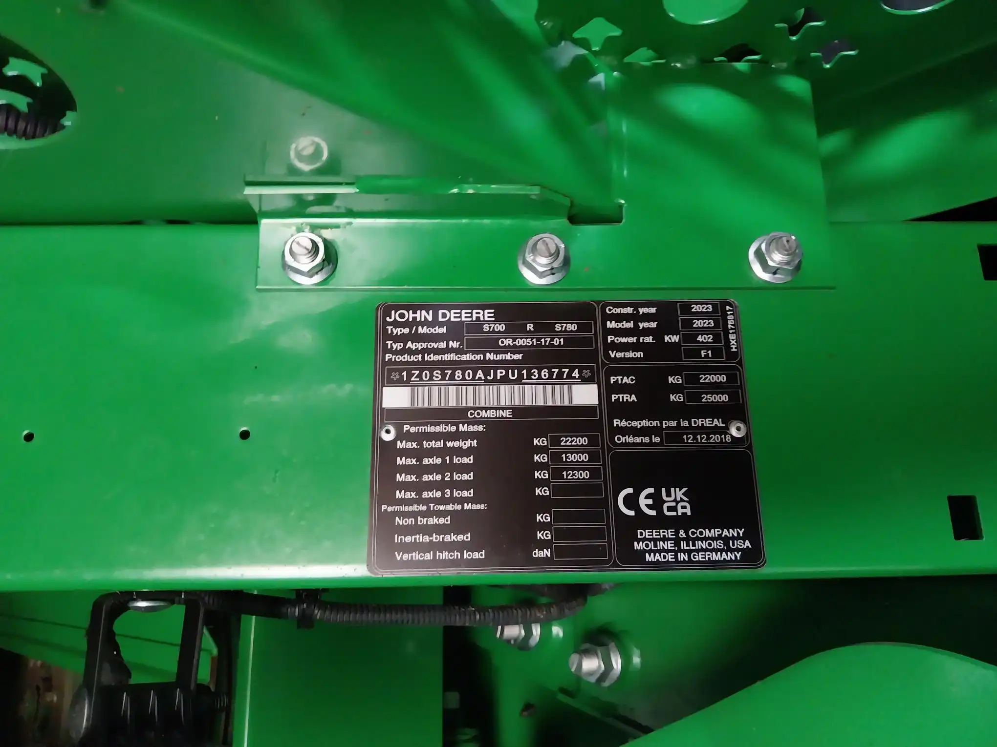 Image JOHN DEERE S780