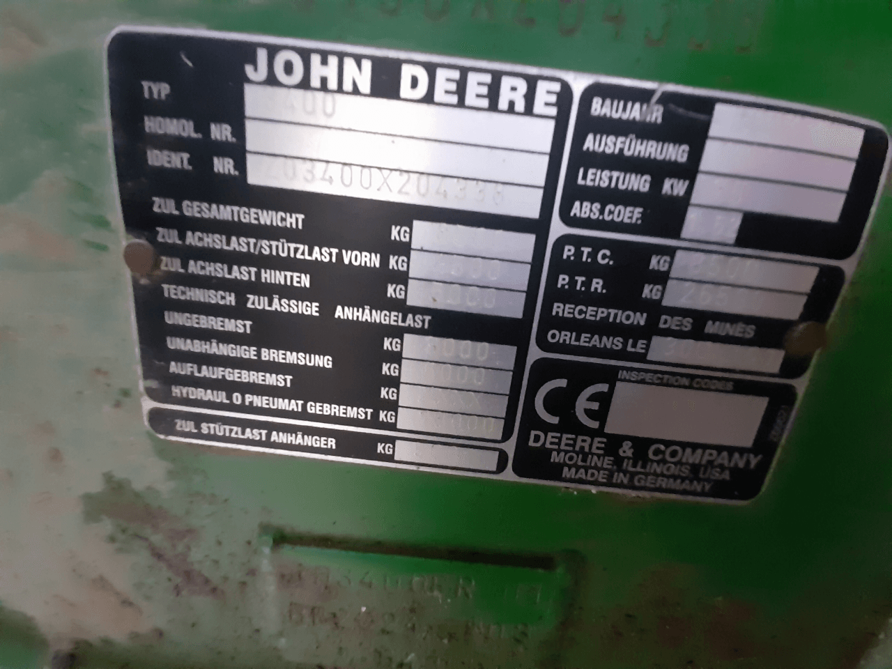 Image JOHN DEERE TELESCOPIQUE J.DEERE 3400