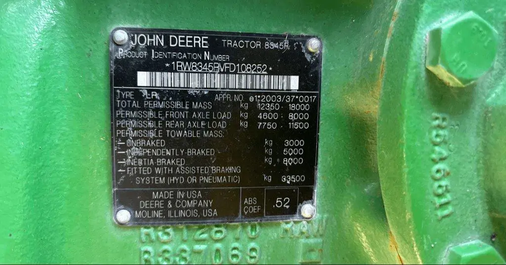 Image JOHN DEERE 8345R