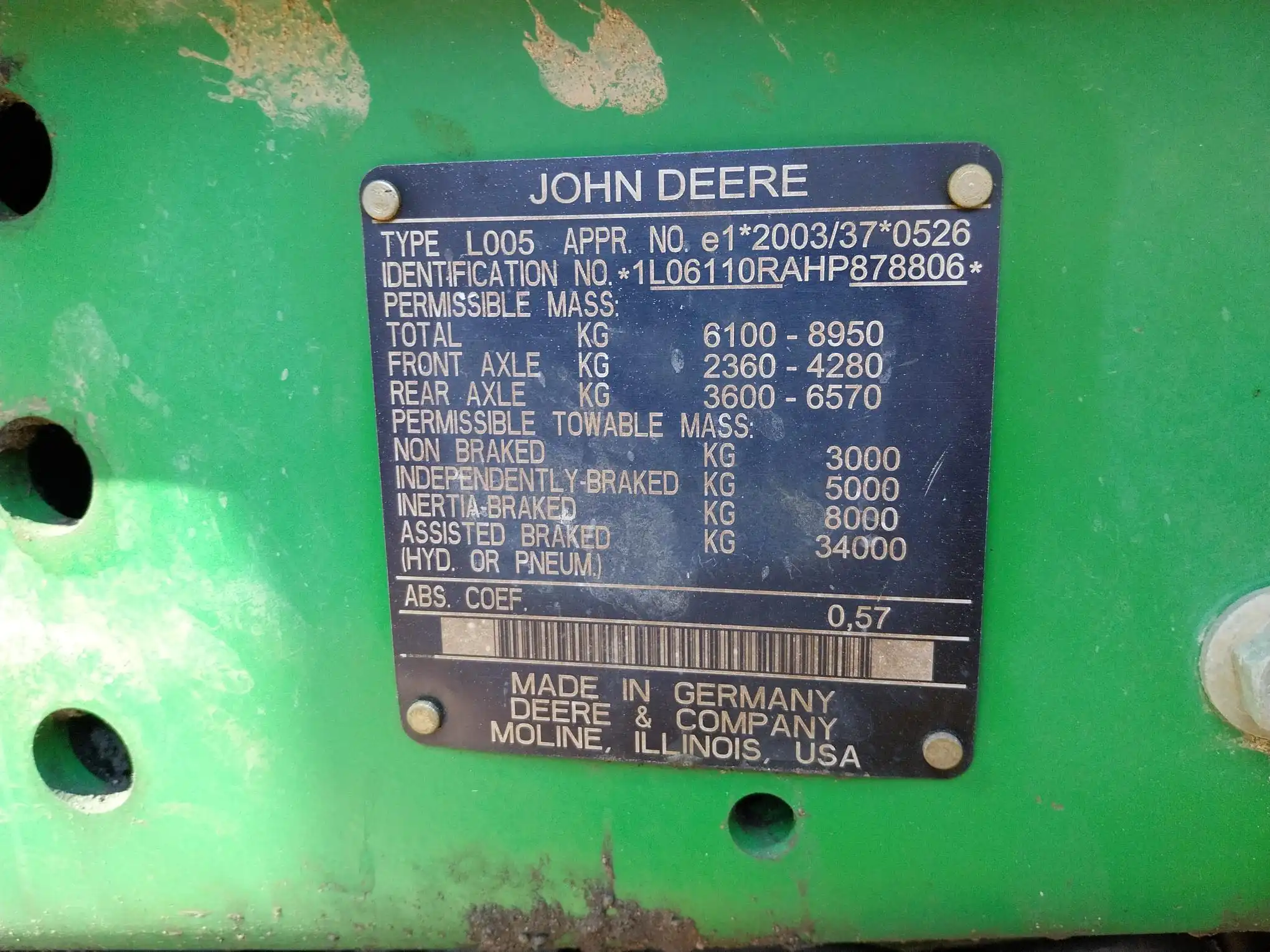 Image JOHN DEERE 6110R