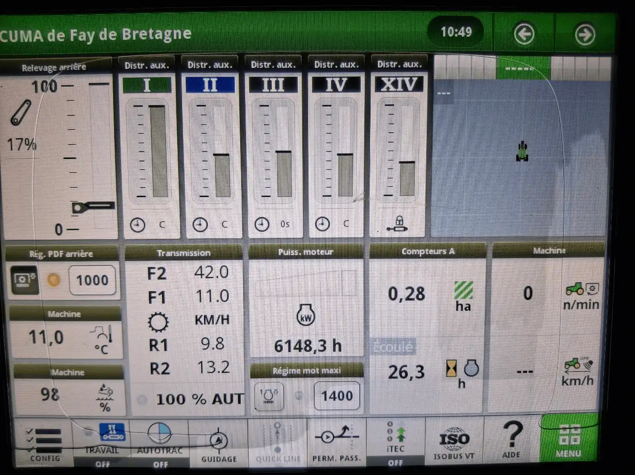 Image JOHN DEERE TRACTEUR JOHN DEERE 6195R